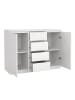 ebuy24 Sideboard Naia Weiß 121 x 50 cm