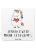 Mr. & Mrs. Panda Bierdeckel Einhorn Herz mit Spruch in Weiß