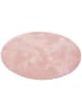 Pergamon Luxus Super Soft Fellteppich Pearl Rund in Rosa