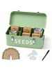 relaxdays Saatgut Aufbewahrungsbox in Salbei - (B)33 x (H)13 x (T)18 cm