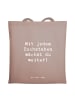 Mr. & Mrs. Panda Stofftasche Spruch Schulanfang Inspiration mit ... in Braun Pastell