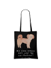 Mr. & Mrs. Panda Tote Bag Cavapoo Abenteuer mit Spruch in Schwarz