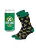 Yuhu Herren Bier Socken in Bierdose Geschenkverpackung 1 Paar in Grün