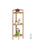 relaxdays Bambus-Eckregal in Natur - (B)36,5 x (H)90 x (T)26 cm