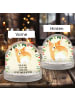 Mr. & Mrs. Panda Schneekugel Corgi Po mit Spruch in Naturpapier