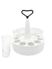 LUXENTU 12er Set Kölschkranz-Set mit Gläsern Stange 0,2 l transparent in transparent