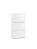 SoBuy Schuhschrank in Mattweiß - (W) 25 x (H) 120 x (L) 60 cm