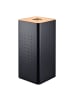 relaxdays Wäschekorb in Schwarz/ Natur - 70 l