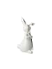 Goebel Figur " Hase Snow White-First Flowers " in weiß glasiert