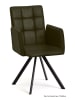 58 aufm Kessel ARMLEHNSTUHL drehbar (2er-Set) Despo 52x91x60 Schwarz/Khaki