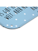 Mr. & Mrs. Panda Blechschild Pinguin mit Kind mit Spruch in Blau Pastell