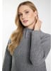 DreiMaster Damen Strickpullover in Grau Melange