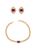 faina Women Jewelry Set in rose gold red