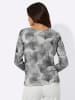 creation L Langarmshirt in hellgrau-bedruckt