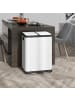 HOMCOM Mülleimer-48,8L x 39,5B x 67H cm-Weiß