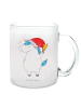 Mr. & Mrs. Panda Tasse Einhorn Weihnachtsmann ohne Spruch in Transparent