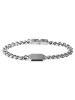 Adeliás Unisex Armband – Panzerarmband aus Edelstahl 19,5 cm in schwarz