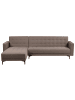 Beliani 2-tlg Schlafsofa ABERDEEN in Beige/Schwarz