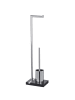 Wenko Stand WC-Garnitur Noble Black - Polyresin/Chrom in Schwarz, 20 x 74 x 15 cm