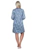 NORMANN Frottee Nachthemd langarm Bündchen Herz - 82040 in marine
