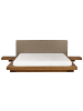 Beliani 6-tlg Doppelbett ZEN in Braun/Beige