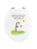 Mr. & Mrs. Panda Klodeckel Pinguin Surfer mit Spruch in Weiß