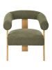 Beliani Sessel ILBRO in Grün/Braun - (W) 77 x (H) 76 x (L) 68 cm
