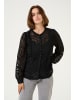 Cream Langarm-Bluse CRYana Straight fit in Pitch Black Animal