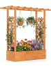 COSTWAY Blumenkasten mit Rankgitter 110x35x114 cm in Orange