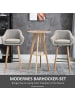HOMCOM Barhocker in Beige 55L x 48B x 100H cm