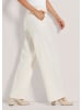 MADELEINE Weite Nadelstreifen-Hose in perlweiß / grau