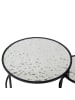 home24 home24 Couchtisch 2er-Set aus Metall in Schwarz - 45 cm in Silber / Schwarz