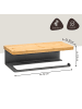 eluno Küchenrollenhalter mit Bambusablage ca. 32 x 9,5 x 13 cm (B/H/T)