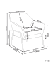 Beliani Sessel VEDDIGE in Beige/Schwarz - (W) 74 x (H) 85 x (L) 82 cm