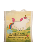 Mr. & Mrs. Panda Tragetasche Einhorn Pupsen Design mit Spruch in Weiß