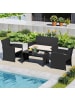 COSTWAY 4 tlg. PE-Rattan Gartenmöbel Set in Beige