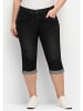 sheego Caprijeans in black Denim