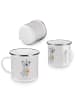 Mr. & Mrs. Panda Emaille Tasse Koala Geschenk ohne Spruch in Grau Pastell