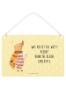 Mr. & Mrs. Panda Schild Nachtfalter Fähnchen mit Spruch in Gelb Pastell