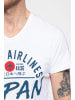 Akito Tanaka Akito Tanaka T-Shirt mit Frontprint Flight in weiß