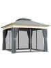 Outsunny Pavillon 306L x 306B x 269H cm Dunkelgrau