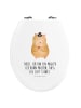 Mr. & Mrs. Panda Motiv WC Sitz Hamster Hut mit Spruch in Weiß