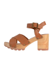 Kickers Kick Wise Leder-Sandalen mit Absatz Braun