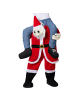 tectake Huckepack-Kostüm Weihnachtsmann in Universalgröße, rot/weiß