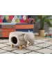 Beliani Tierhocker JUMBO in Grau/Braun - (W) 34 x (H) 38 x (L) 63 cm