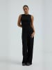Seamless Basic Top Jacquard in Black