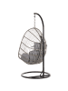 Beliani Hängesessel CASOLI in Grau/Schwarz - (W) 97 x (H) 199 x (L) 97 cm