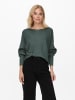 ONLY Kurzer Stretch Strickpullover Langarm Sweater ONLADALINE in Grün