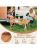 COSTWAY Campingtisch 90x69x42cm in Braun