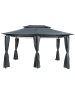 Beliani Pavillon COLOS in Grau/Schwarz - (W) 400 x (H) 300 x (L) 300 cm